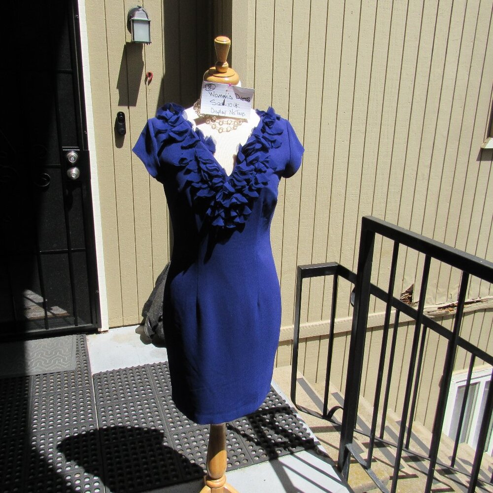 #8  NEW WOMAN'S BLUE RUFFLE DRESS BY COAST (6US / 10UK)